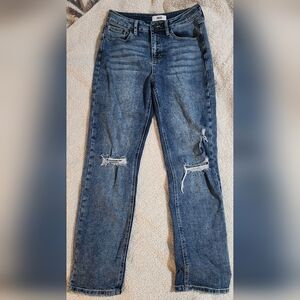 Just Black (JBD) Distressed Straight-Leg Jeans (SZ 27)